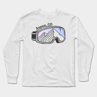 Sunset Mountain Ski Goggles | Aspen, Colorado Long Sleeve T-Shirt